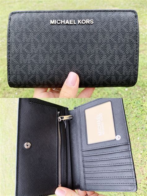 michael kors slim wallet black